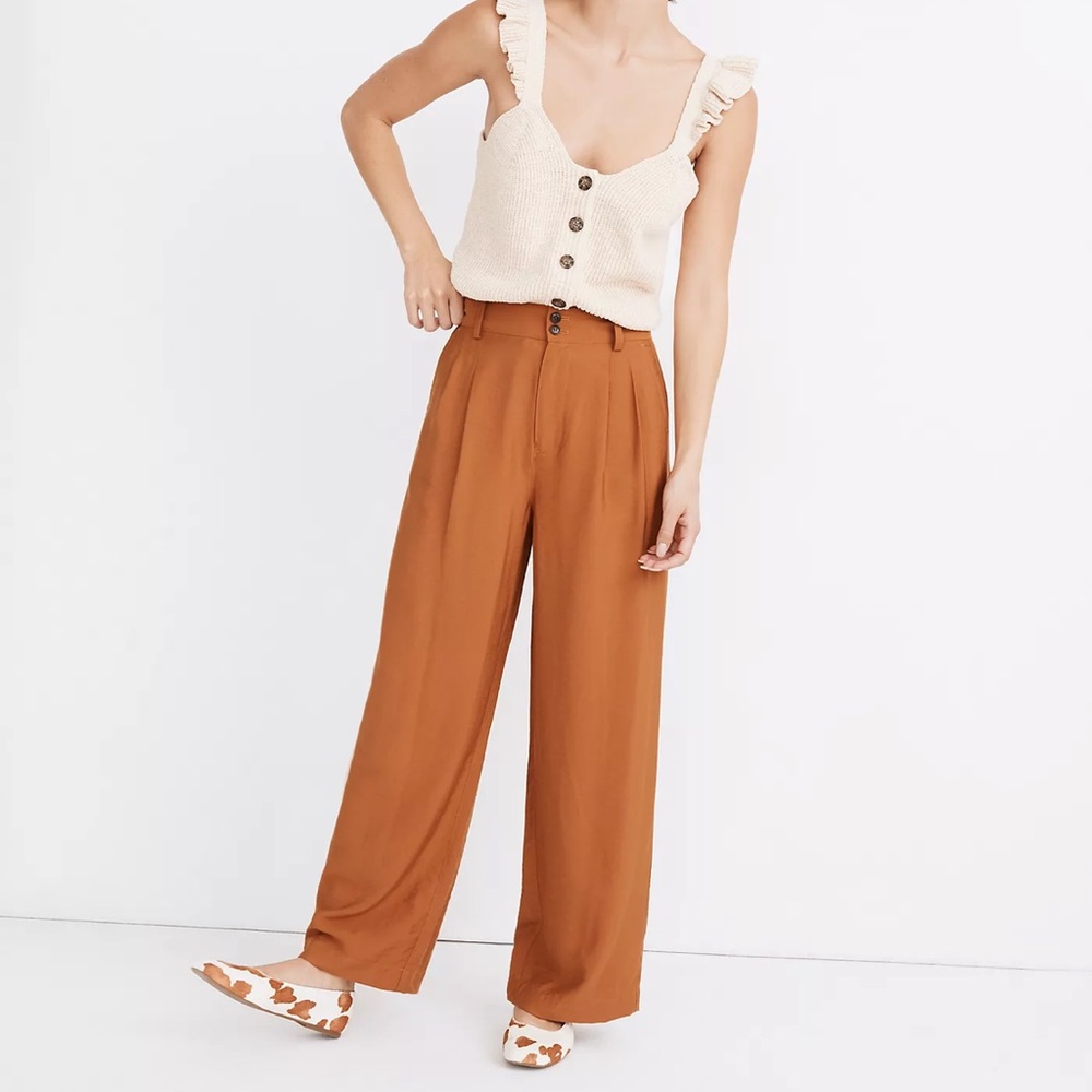 Madewell Pleat Wide Leg Pants